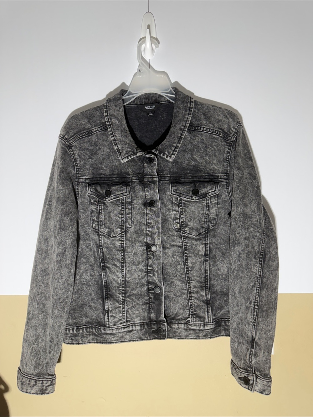 Simply Vera Vera Wang Washed Black Denim Jacket